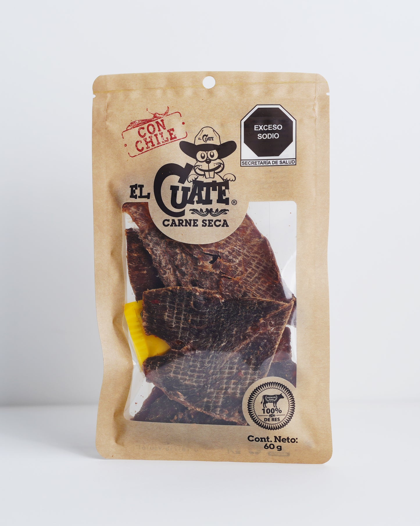 Carne seca con chile 60g El Cuate®